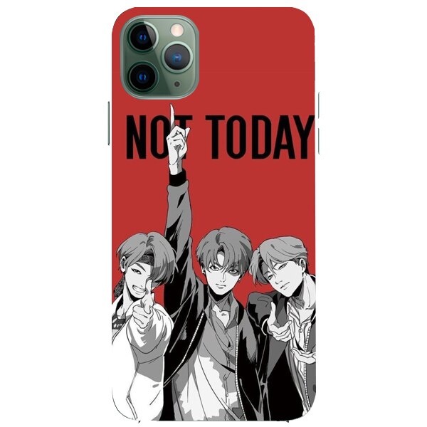 Husa din Silicon, BTS Not today pentru iPhone 11 Pro Max, Multicolor