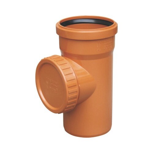 Piesa curatire PVC cu inel si garnitura, D 110 mm