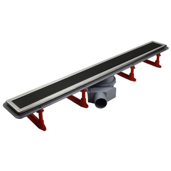 Rigola de Dus Pardoseala Confluo Premium, Black Glass, Lungime 75 cm, reversibila, sticla neagra securizata Rigola de Dus Pardoseala Confluo Premium, Black Glass, Lungime 75 cm, reversibila, sticla neagra securizata