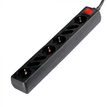 Prelungitor V-Tac, cu intrerupator, 8 prize, cablu 1.5m, 3G 1.5mm, Negru Prelungitor V-Tac, cu intrerupator, 8 prize, cablu 1.5m, 3G 1.5mm, Negru