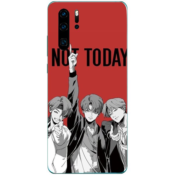 Husa din Silicon, BTS Not today pentru Huawei P30 Pro, Multicolor