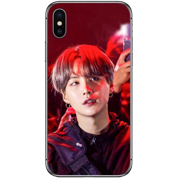 Husa din Silicon, BTS Suga pentru iPhone X, Multicolor