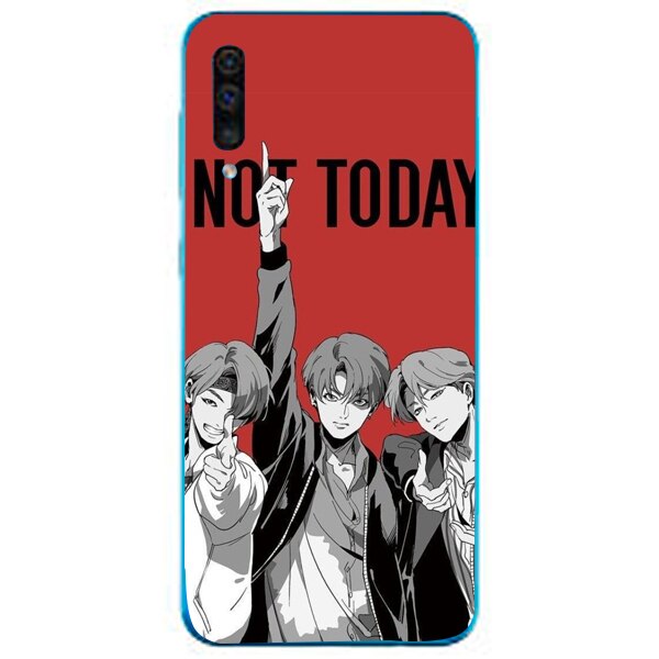 Husa din Silicon, BTS Not today pentru Samsung Galaxy A50, Multicolor