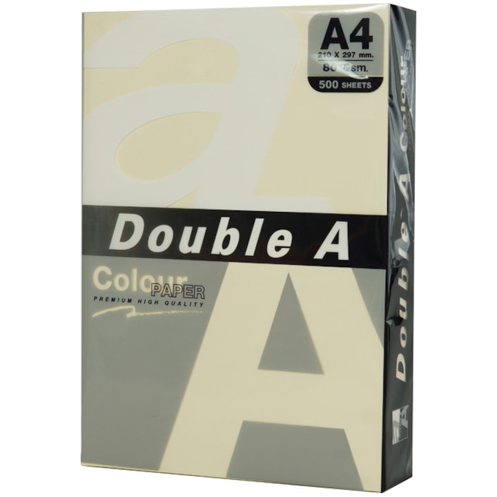 Копирна хартия Double A, Цветна, A4, 80 гр/м2, 25 листа/топ, Pastel Ivory