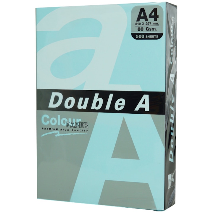 Копирна хартия Double A, Цветна, A4, 80 гр/м2, 100 листа/топ, Pastel Ocean