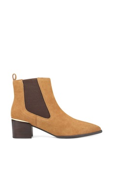 NINE WEST, Ghete Chelsea de piele intoarsa Honor, MAro caramel/Maro inchis, 8.5 NINE WEST, Ghete Chelsea de piele intoarsa Honor, MAro caramel/Maro inchis, 8.5