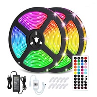 Kit Banda LED RGB Vaxiuja,10M,Bluetooth Controlul APP,Telecomanda 44 Taste,IP65,SMD 5050,12V,Multicolor