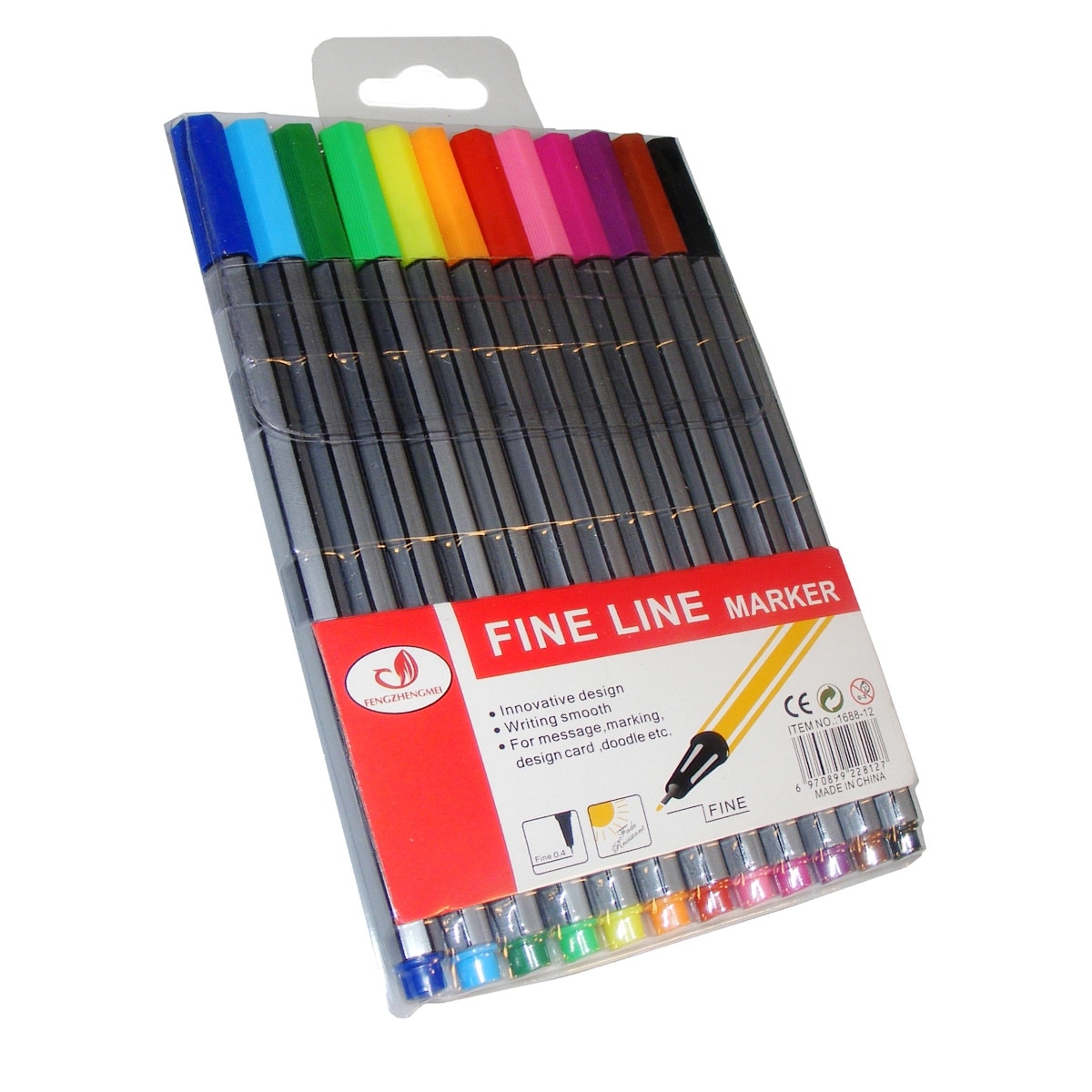 Finelinere,12 culori/set grosime scriere 0.4 mm