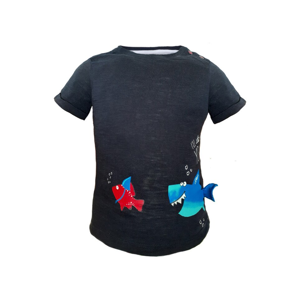 Tricou baieti S.Oliver, albastru, marimea 74 cm