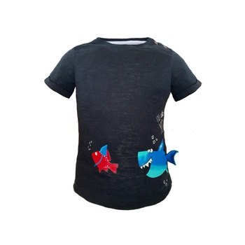 Tricou baieti S.Oliver, albastru, marimea 74 cm Tricou baieti S.Oliver, albastru, marimea 74 cm