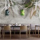 Fototapet Decorativ WhiteBack, Frunze in Stil Mural, Dimensiune 200x300 cm