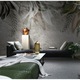 Fototapet Decorativ WhiteBack, Frunze in Stil Mural, Dimensiune 200x300 cm