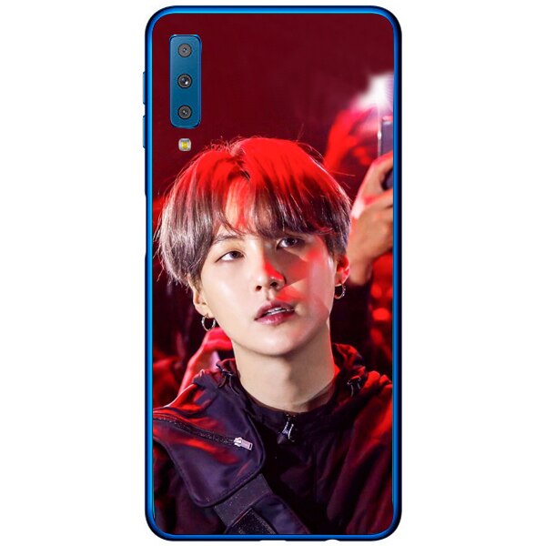 Husa din Silicon, BTS Suga pentru Samsung Galaxy A7 (2018), Multicolor