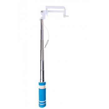 Mini Selfie Stick, KABELWELT , GKWHRss01/02 ,cu actionare a shutter-ului prin cablu, Albastru Mini Selfie Stick, KABELWELT , GKWHRss01/02 ,cu actionare a shutter-ului prin cablu, Albastru