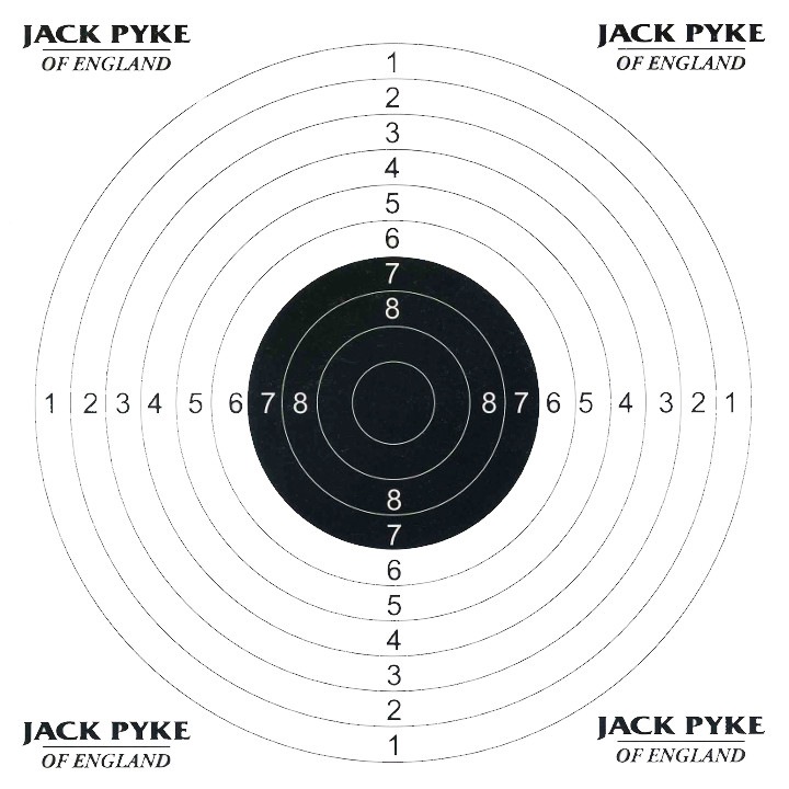 Set tinta de hartie Jack Pyke, 100 bucati, 14 x 14 cm, alb/negru