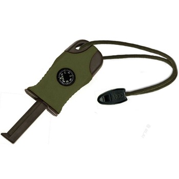 Amnar 3 in 1 Web-tex, pentru o singura mana, de dimensiuni reduse (mini), busola, fluier, amnar, cu snur, 8.5 x 2.8 x 1.8 cm, 48 g, verde/negru Amnar 3 in 1 Web-tex, pentru o singura mana, de dimensiuni reduse (mini), busola, fluier, amnar, cu snur, 8.5 x 2.8 x 1.8 cm, 48 g, verde/negru