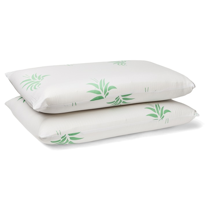 Set 2 perne Aloe Vera Home Still, 70x40 cm, spuma cu memorie