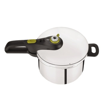 Oala sub presiune Tefal Secure 5 NEO, 6 L, cos pentru gatit la abur, inductie Oala sub presiune Tefal Secure 5 NEO, 6 L, cos pentru gatit la abur, inductie