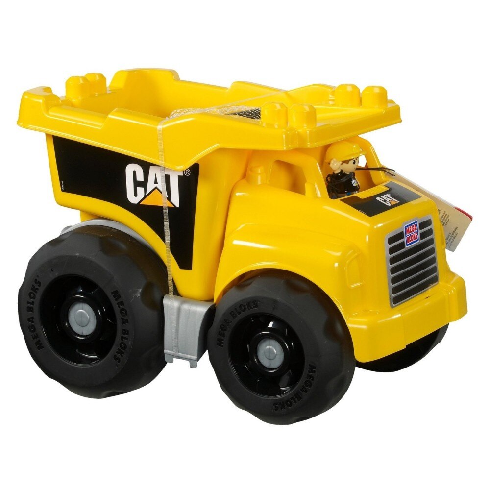 Set constructie MEGA BLOKS Camion Cat si cuburi de constructie