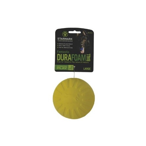 Minge spuma, Starmark, mare, galben, diametru aprox.9 cm, pentru caini