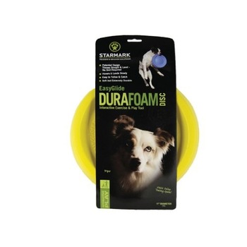 Disc spuma, Starmark, mare, galben, diametru aprox. 28 cm, pentru caini Disc spuma, Starmark, mare, galben, diametru aprox. 28 cm, pentru caini