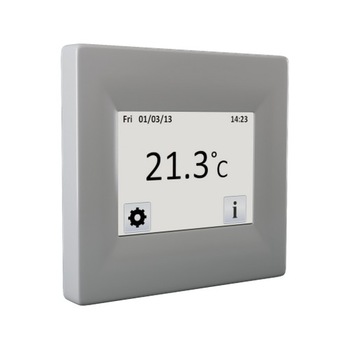 Termostat Digital Programabil pentru incalzirea in pardoseala si ambientala, TFT, touch-screen, monitorizare consum, 2 senzori, 16A, montaj in doza Termostat Digital Programabil pentru incalzirea in pardoseala si ambientala, TFT, touch-screen, monitorizare consum, 2 senzori, 16A, montaj in doza