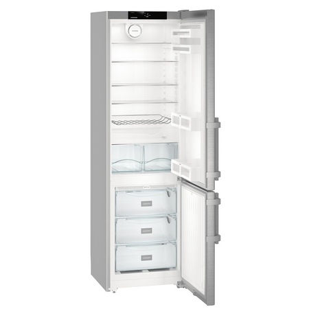 Combina frigorifica Liebherr CNef 4015, 356 L, No Frost, Display, Touch control, Alarma usa, Raft sticle, SuperCool, Clasa A++, H 201 cm, Inox