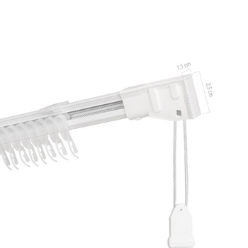 Sina aluminiu cu snur, Decorin, 101, alb, 1m Sina aluminiu cu snur, Decorin, 101, alb, 1m