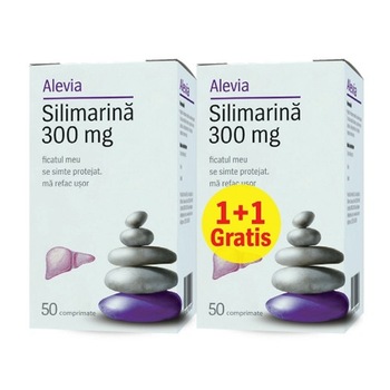 Oferta Silimarina 300 mg Alevia 50 comprimate + 50 comprimate gratis Oferta Silimarina 300 mg Alevia 50 comprimate + 50 comprimate gratis