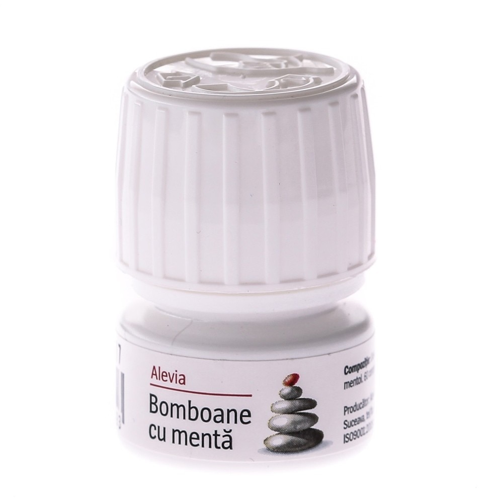 Bomboane cu menta Alevia 60 comprimate
