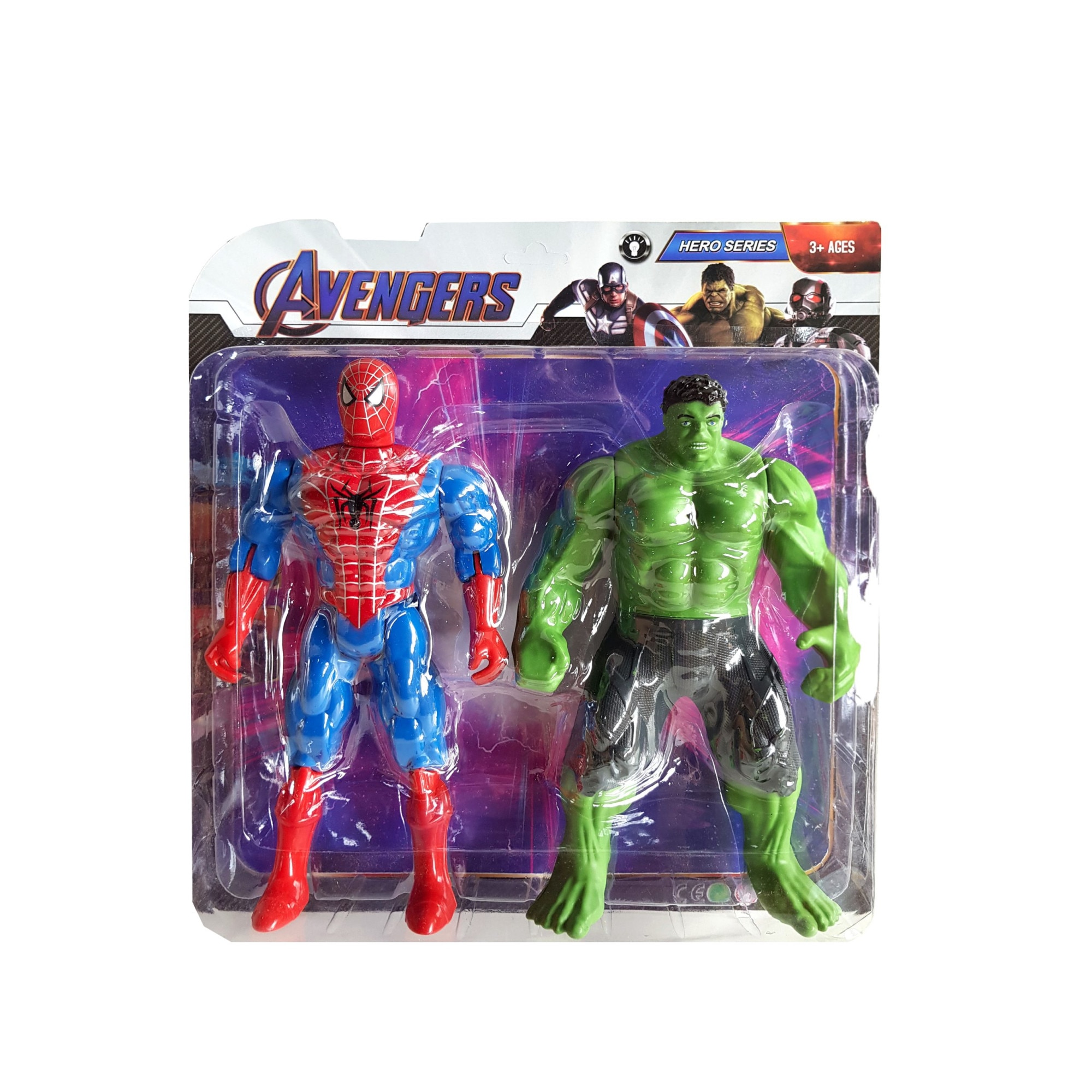 Set Figurina Avengers, SpiderMan si Incredible Hulk , 2 piese