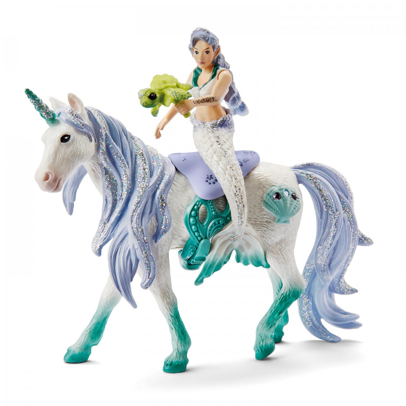 Set de joaca Figurina Schleich Sirena pe unicorn marin