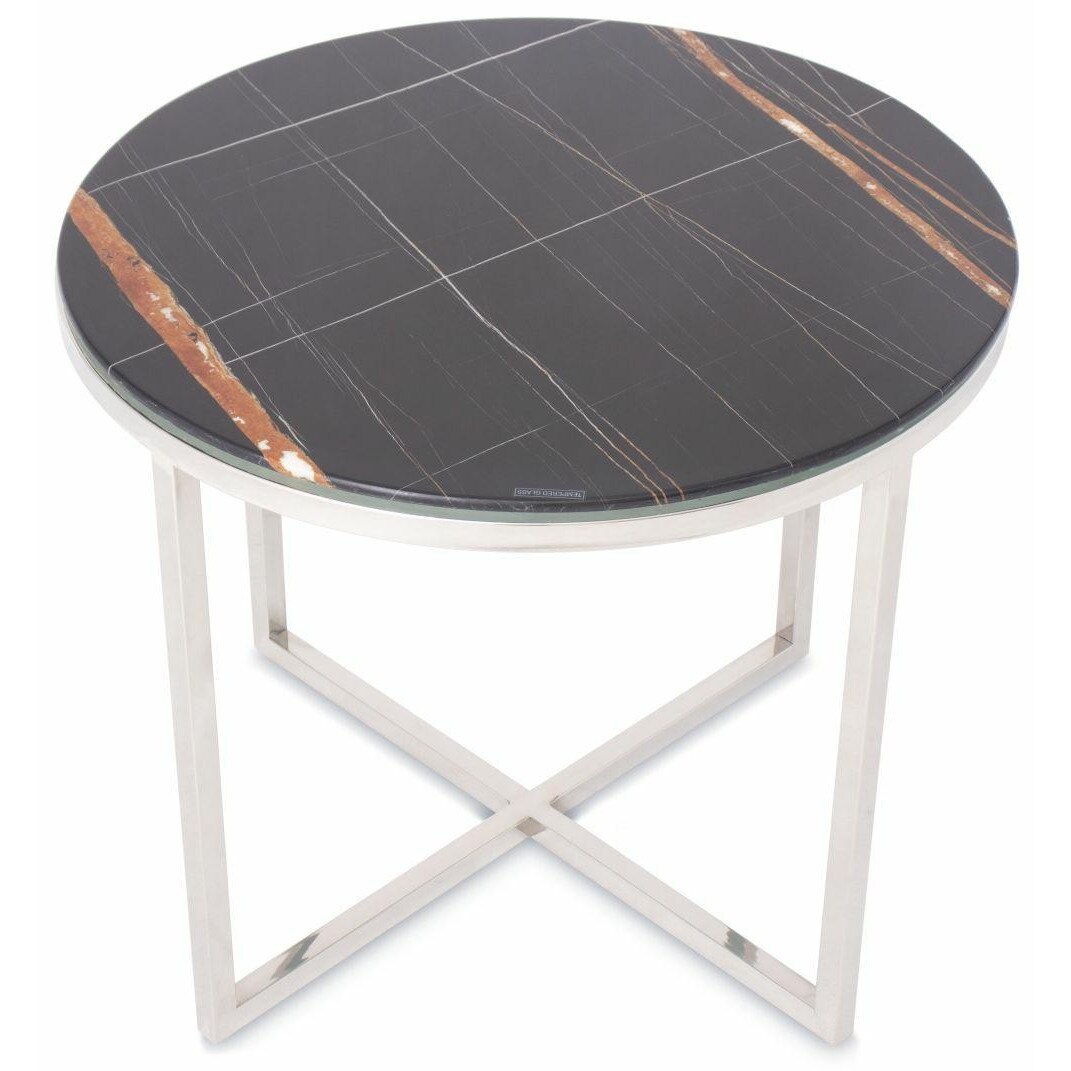 Masuta cafea Loft argintiu negru 60 cm