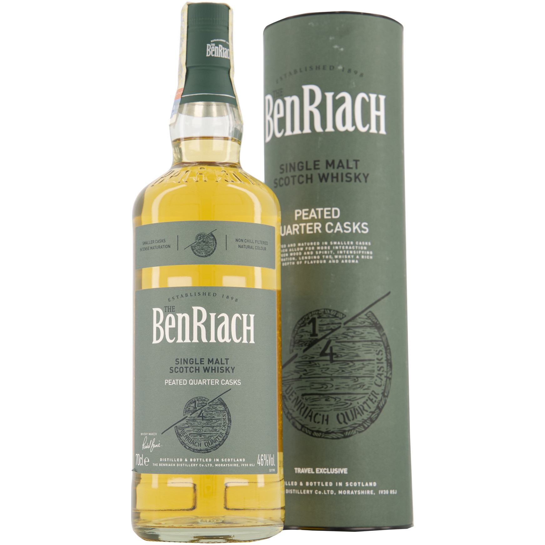 Whisky, Benriach Peated Quarter Casks, Single Malt, 46%, 0.7l
