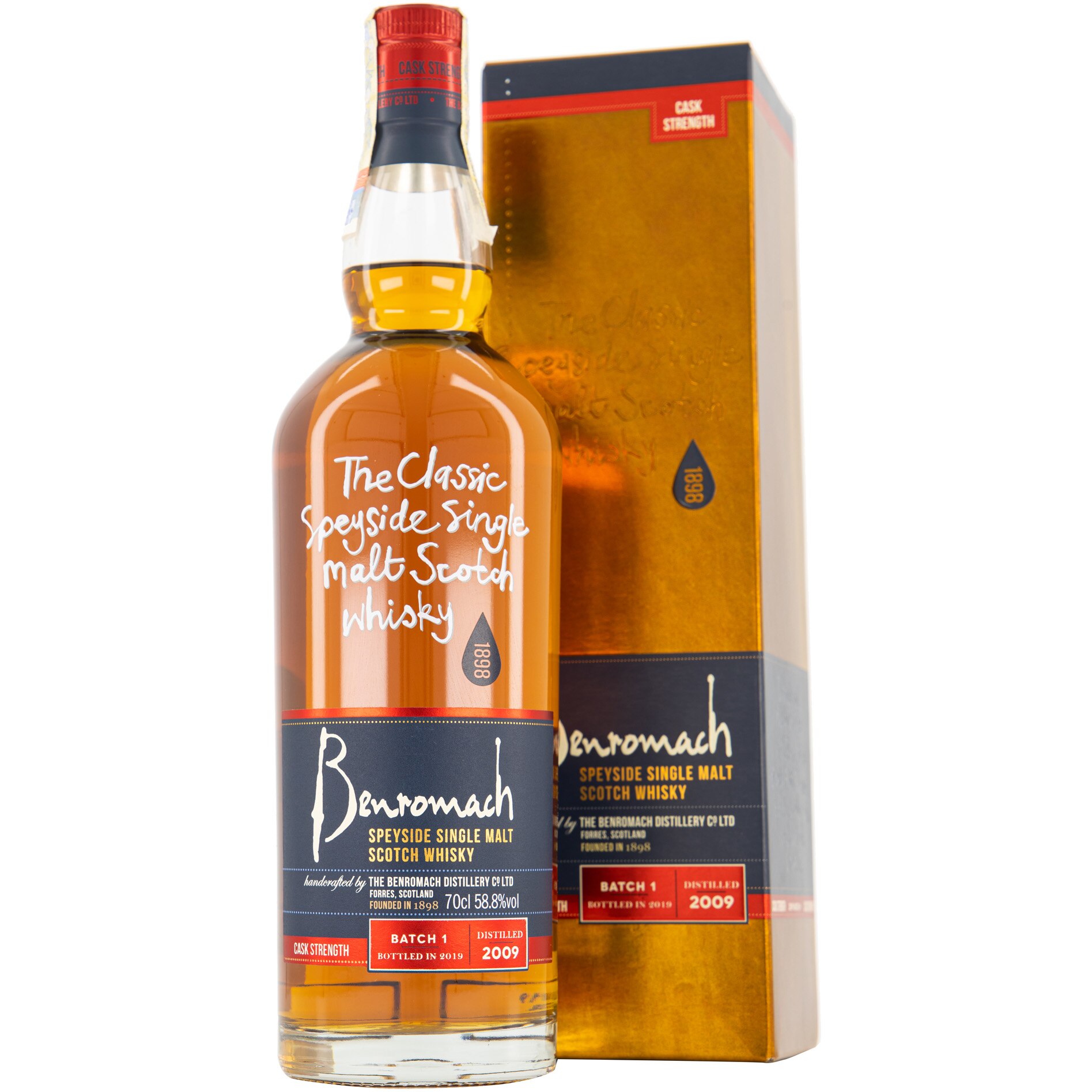 Whisky Benromach Cask Strengh 2009, Single Malt, 58.8%, 0.7l