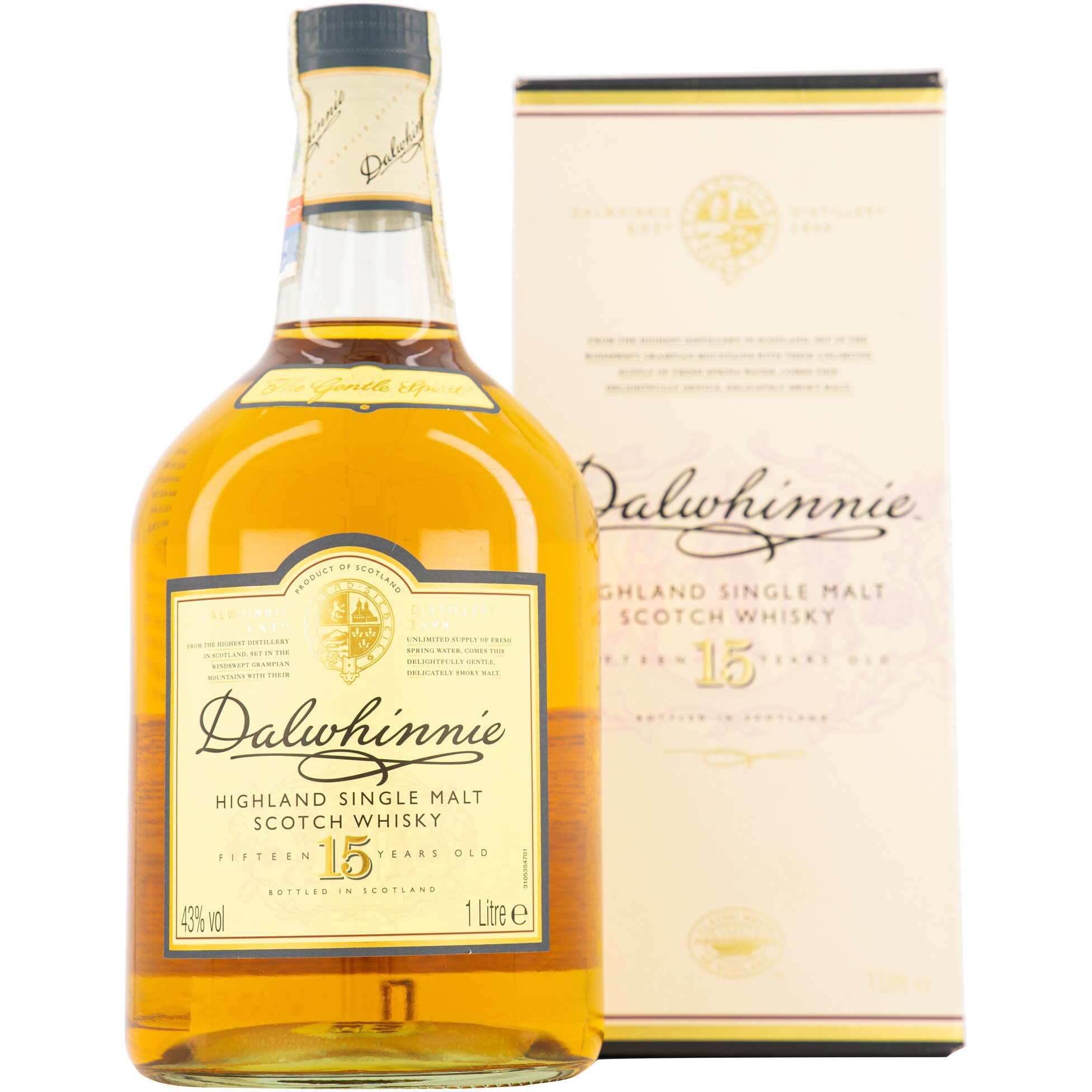 Whisky Dalwhinnie 15 YO, Single Malt, 43%, 1l