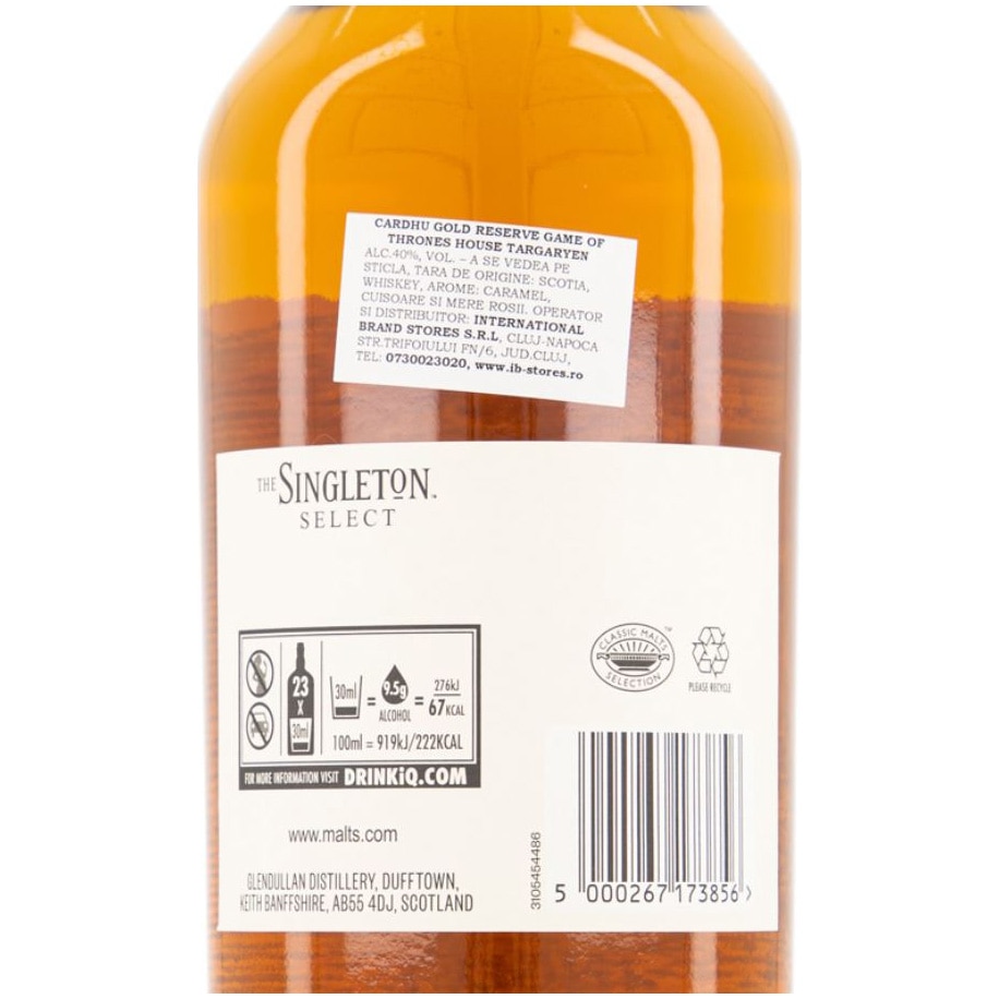 Whisky Game Of Thrones House Tully, The Singleton Of Glendullan