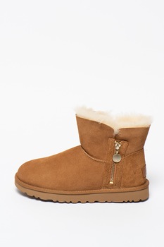 UGG, Ghete fara inchidere din piele intoarsa cu fermoar Bailey UGG, Ghete fara inchidere din piele intoarsa cu fermoar Bailey