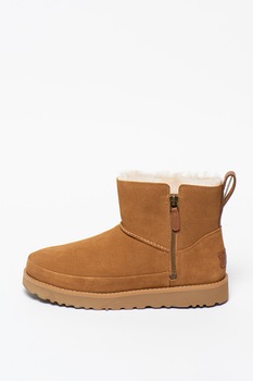 UGG, Ghete din piele intoarsa Classic Zip Mini UGG, Ghete din piele intoarsa Classic Zip Mini