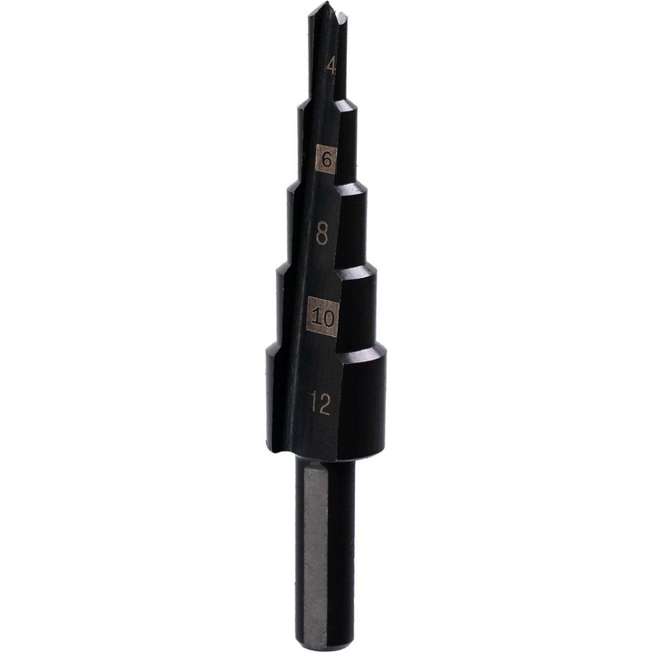 Burghiu pentru metal, in trepte, nitrura de titan, 4-12 mm, Richmann Exclusive