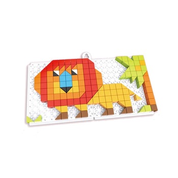 Joc mozaic 4 in 1, 3D, cu animale salbatice, Unitoys Joc mozaic 4 in 1, 3D, cu animale salbatice, Unitoys
