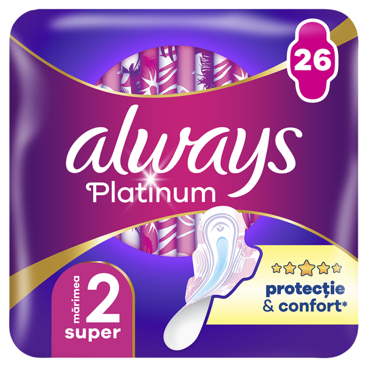 Absorbante Always Platinum Super Quattro Pack 26 buc