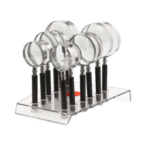 Set 12x Lupe Profesionale 4x50mm, 4x65mm, 4x70mm cu Suport Inclus