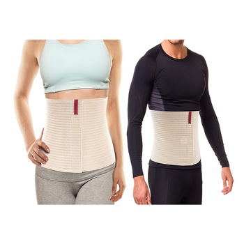Centura medicala lombara abdominala, elastica, postoperatorie postnatala dupa nastere, prevenire ameliorare hernie de disc, cu dungi brau, masura M, diametru 80-90 cm, latime 26 cm, AK5803 Centura medicala lombara abdominala, elastica, postoperatorie postnatala dupa nastere, prevenire ameliorare hernie de disc, cu dungi brau, masura M, diametru 80-90 cm, latime 26 cm, AK5803