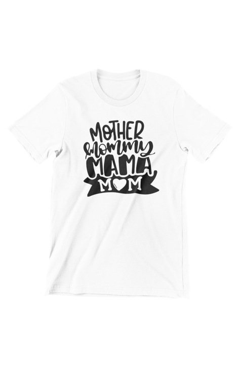 Tricou Femei mom, alb, XS