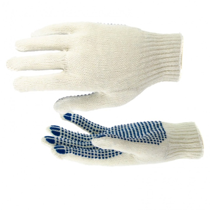 Gyapjú kesztyű , pontozásos PVC modell , univerzális méret, 62 g MTX