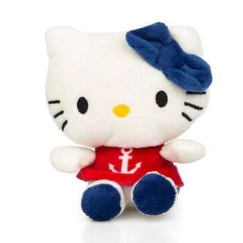 Jucarie de plus Hello Kitty, inaltime 12 cm, model 2 Jucarie de plus Hello Kitty, inaltime 12 cm, model 2