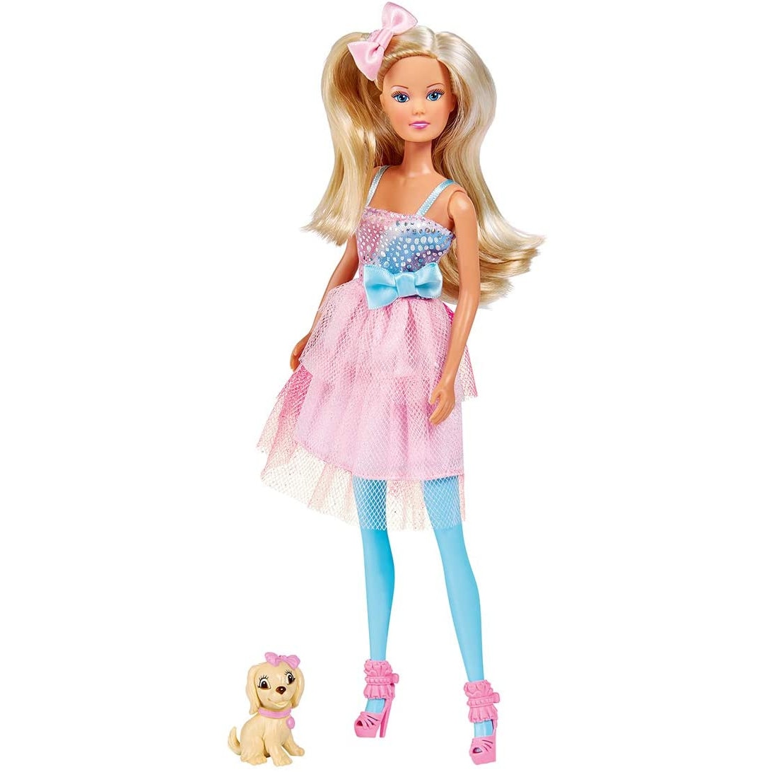 Papusa Steffi Love Bow Fashion cu catelus