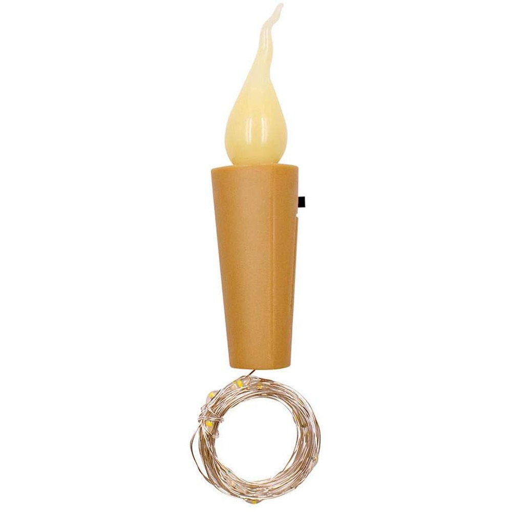 Ghirlanda Instalatie luminoasa, 2M cu 20 de leduri, cu capat stil lumanare, lumina calda, IL-CSL-CF