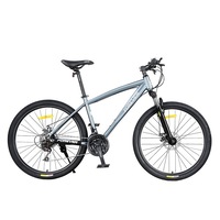 Bicicleta mountain bike, MTB Forever JSXF26S1B, cadru aluminiu, echipare Microshift, frane Disc fata/spate, roata 26", 27 viteze, 14 ani plus. gri cu alb